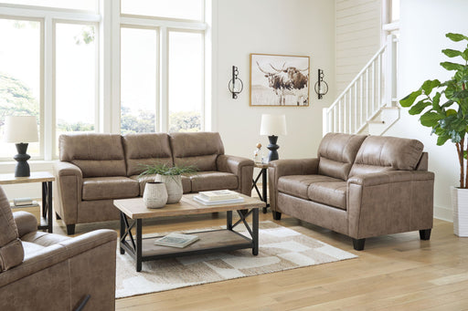 Navi - 3 Pc. - Sofa, Loveseat, Rocker Recliner - Fossil - Stylish Home Furniture