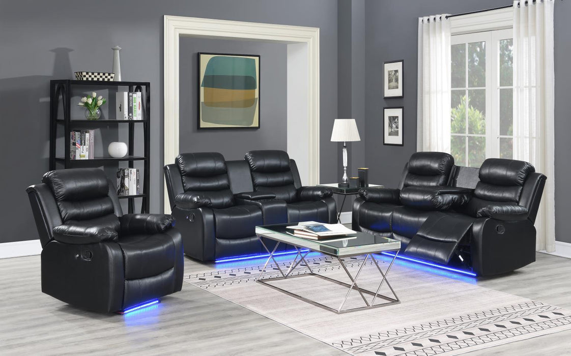 U154 - Motion LED Loveseat - Black