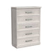 Avalanche - 5-Drawer Chest - Antique White - Stylish Home Furniture