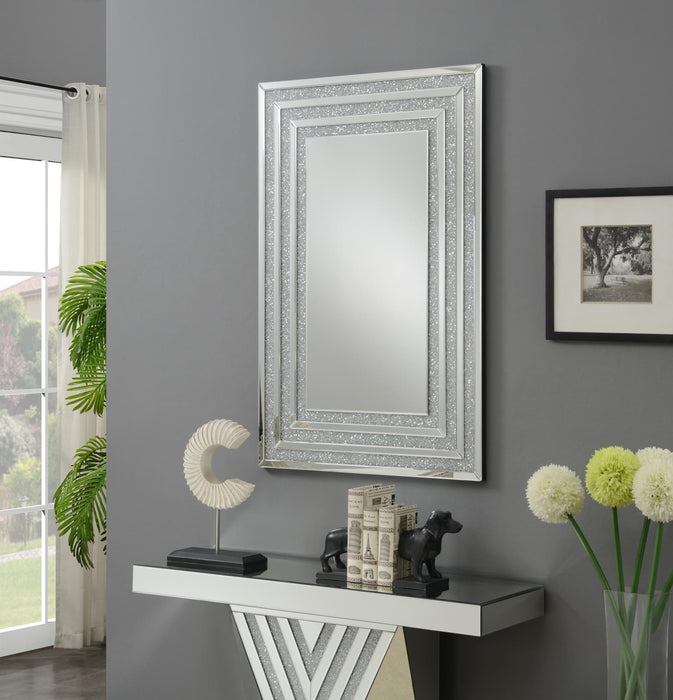 G-425-WM - Glamour Wall Decor Mirror - Pearl Silver