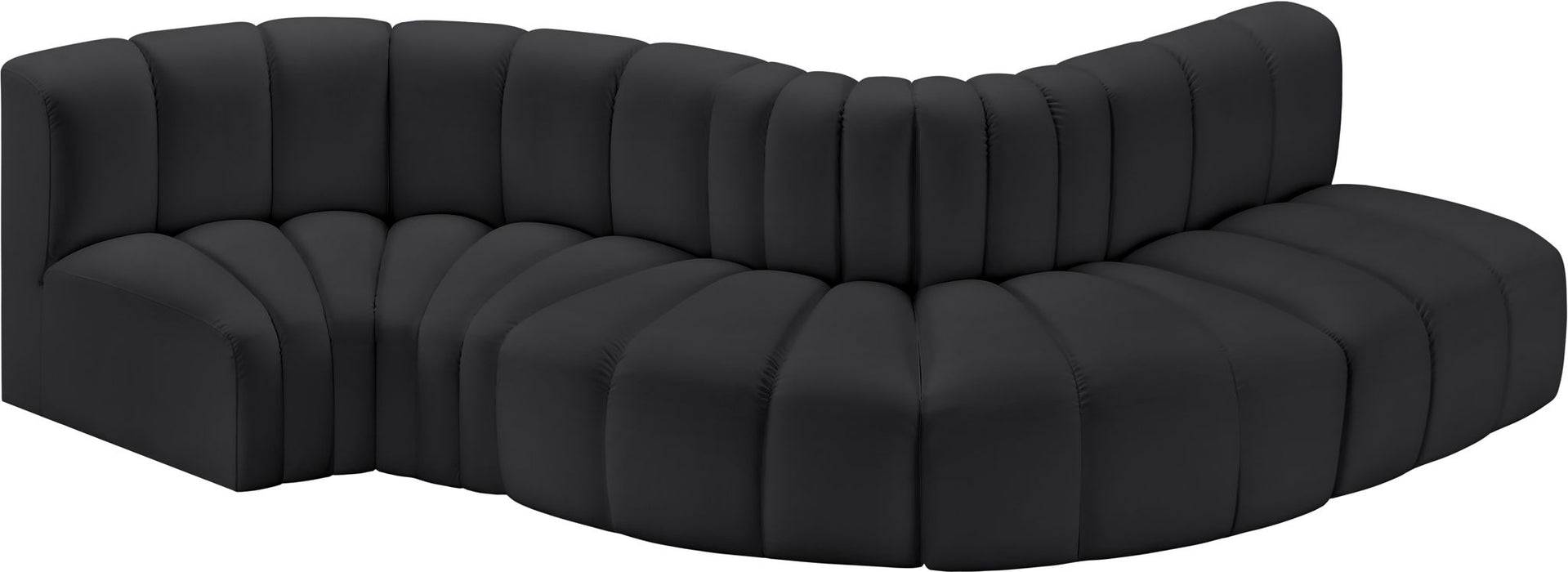 Arc - Faux Leather 5 Piece Modular Sofa