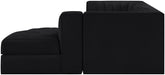 Rummi - Velvet Performance Fabric Upholstered 4 Piece Modular Sectional, With Reverse Corner Chair - Stylish Home Furniture