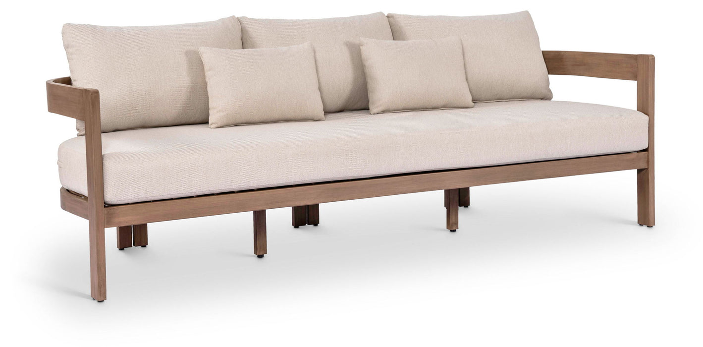 Newport - Water Resistant Fabric 86.75" Upholstered Outdoor Patio Sofa