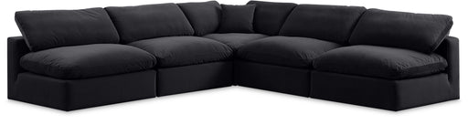Comfy - 5 Piece Velvet Modular Corner Armless Sectional