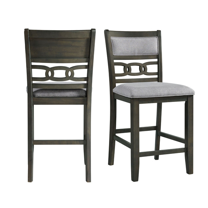 Amherst - Counter Side Chair With Fabric Cushion (Set of 2) - Gray Finish - Stylish Home Furniture