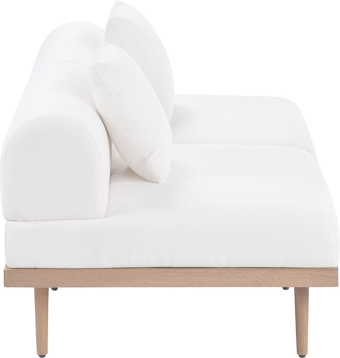 Laguna - 2 Piece Resilient Water Resistant Fabric 71" Outdoor Patio Armless Modular Loveseat