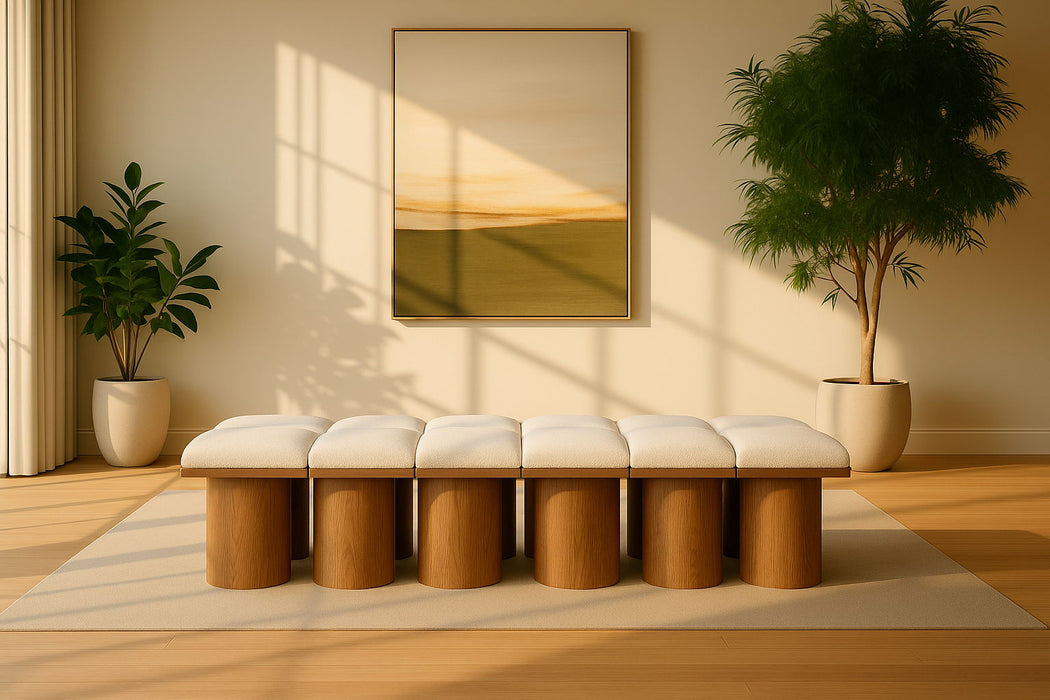 Pavilion - 12 Piece Modular Bench With Brown Base