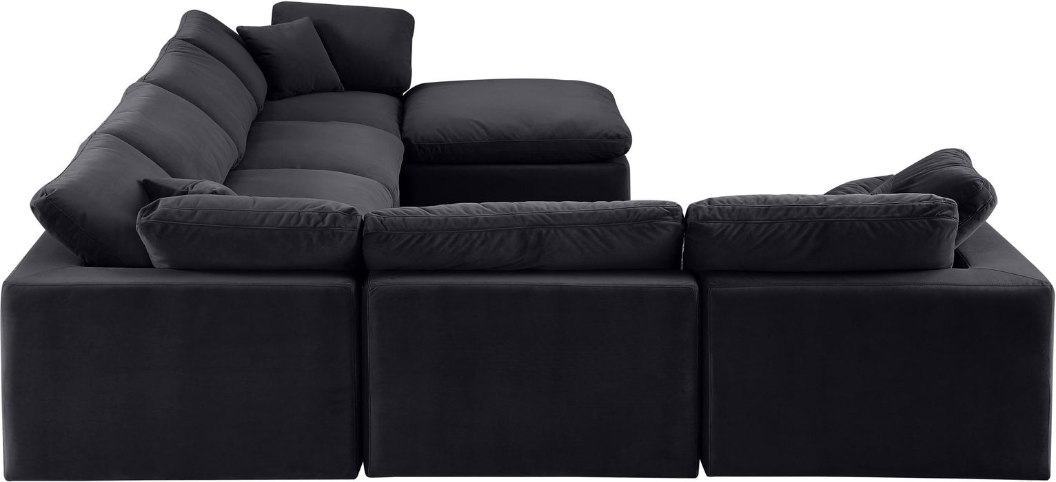 Comfy - 7 Piece Velvet Modular Sectional With Chaise