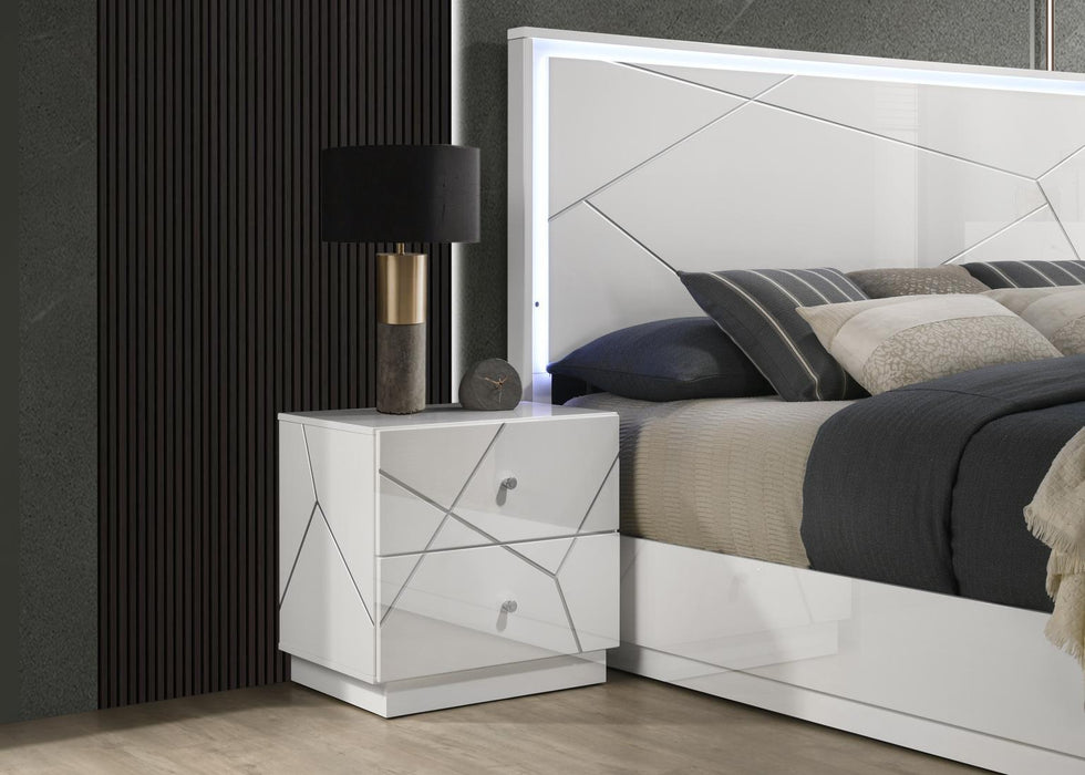 B121 - Line Night Stand - White/Gray