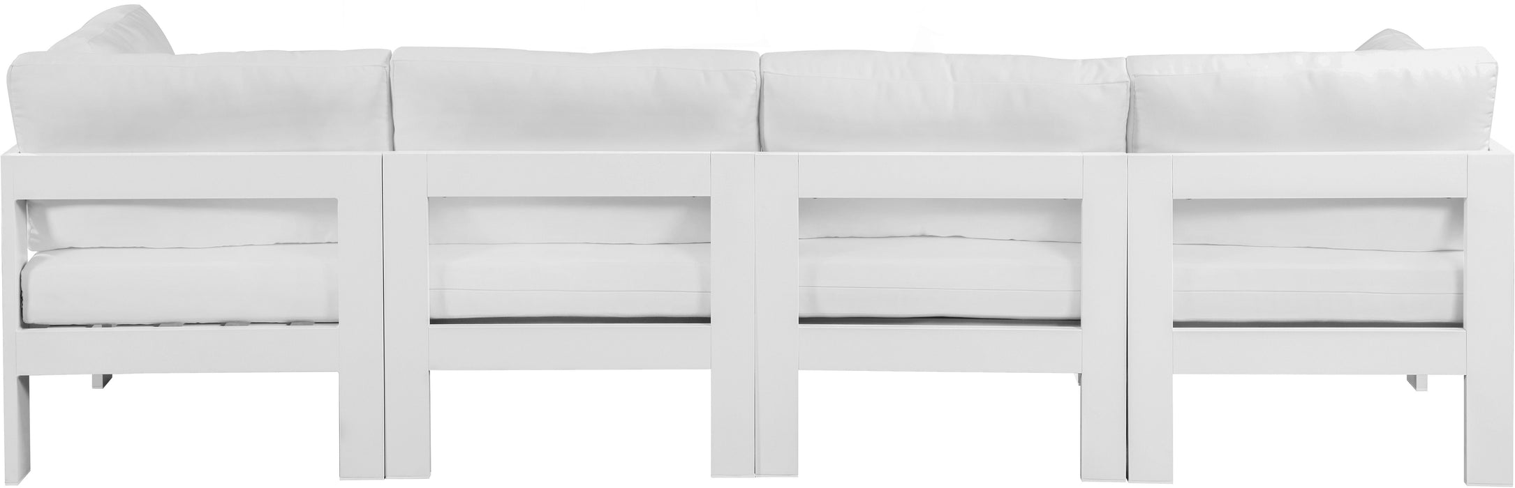 Nizuc - Outdoor Patio Modular Sofa - White - Metal