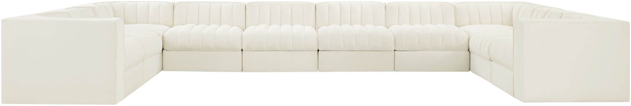 Rummi - Velvet Performance Fabric Upholstered 10 Piece Modular Sectional - Stylish Home Furniture
