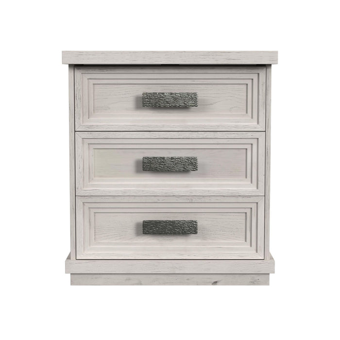 Avalanche - 3-Drawer Nightstand With USB - Antique White - Stylish Home Furniture