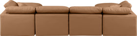 Indulge - Faux Leather 6 Piece Modular Double Chaise Sectional - Stylish Home Furniture
