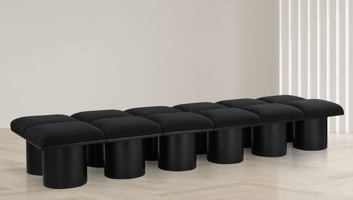 Pavilion - 12 Piece Modular Bench With Black Base