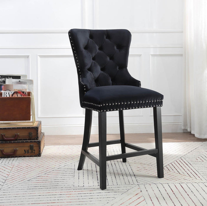 D2081 - Velvet Counter Chair (Set of 2)