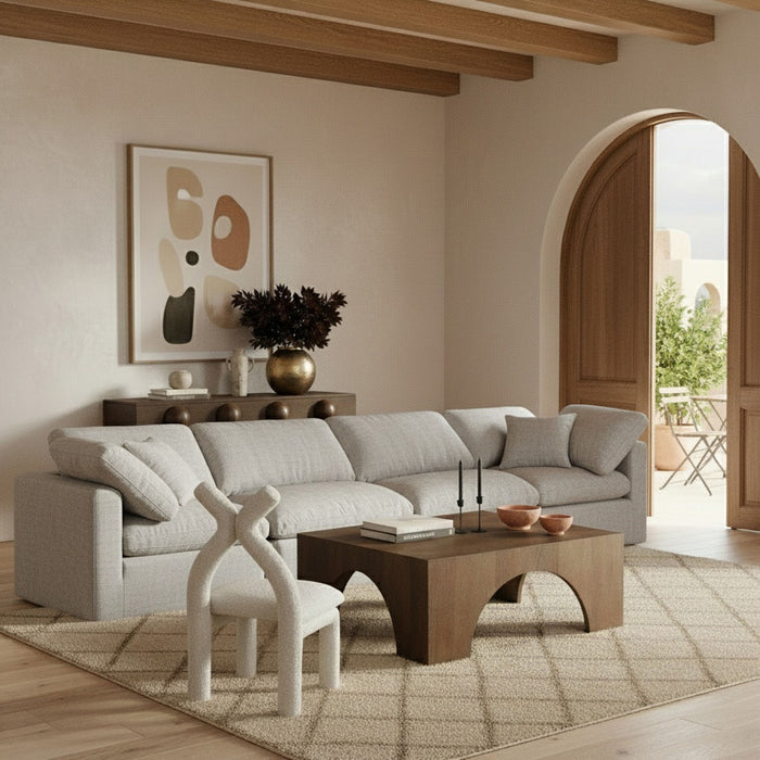 Indulge - Linen 4 Seat Modular Sofa
