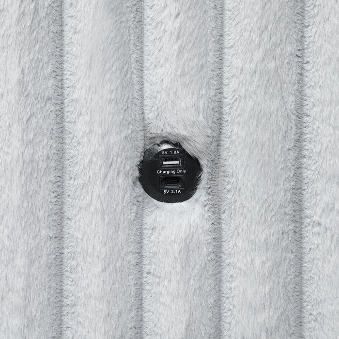 U299 - 3 Piece Sectional With USB - Gray