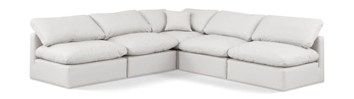 Indulge - Faux Leather 5 Piece Modular Corner Armless Sectional