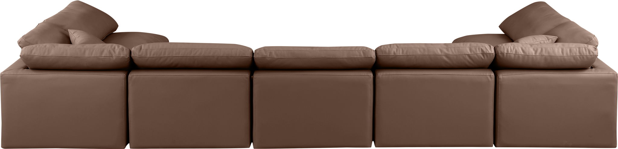 Indulge - Faux Leather 7 Piece Modular U-Shaped Sectional - Stylish Home Furniture