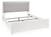 Maeling - King Upholstered Panel Bed - White - Stylish Home Furniture