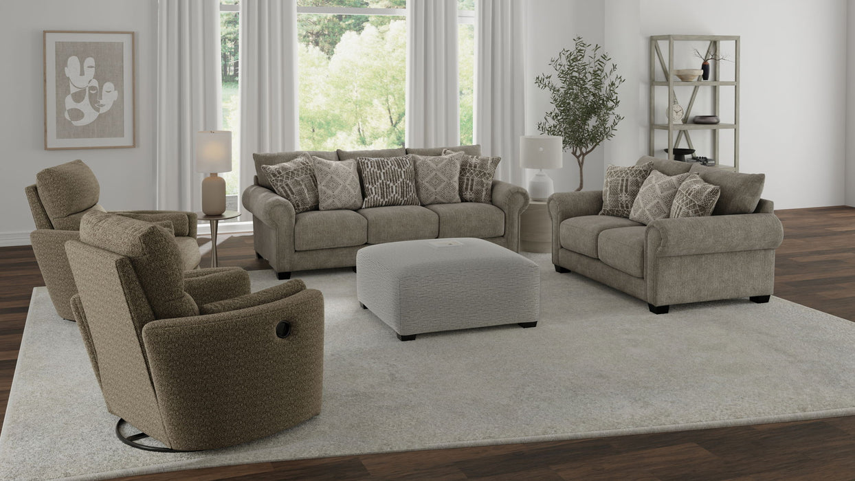 Barrett - Ottoman - Stone - Stylish Home Furniture