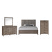 Harrisburg - 6/6 Eastern King 4 Piece Bedroom Set (Bed, Dresser, Mirror, Chest) - Dark Gray - Stylish Home Furniture