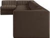 Rummi - Velvet Performance Fabric Upholstered 8 Piece Modular Sectional, L-Shaped (Right) - Stylish Home Furniture