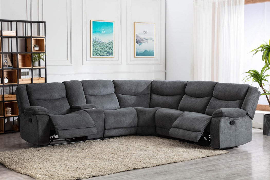U76 - 3 Piece Motion Sectional - Gray