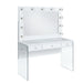 Jacey - Complete Vanity With Lightbulbs - Glossy White - Stylish Home Furniture