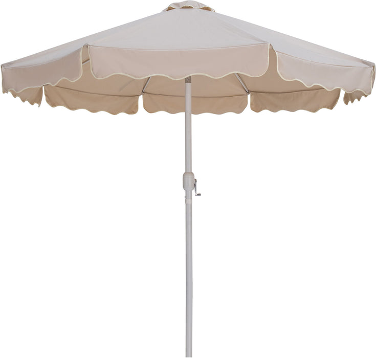 Amalfi - Aluminum Patio Umbrella - Black Base / White Pole - Stylish Home Furniture