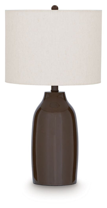 Jyler - Terracotta Table Lamp - Brown - Stylish Home Furniture