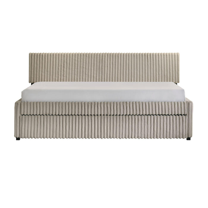 Arden - Twin Daybed With Trundle - Corduroy Beige - Stylish Home Furniture
