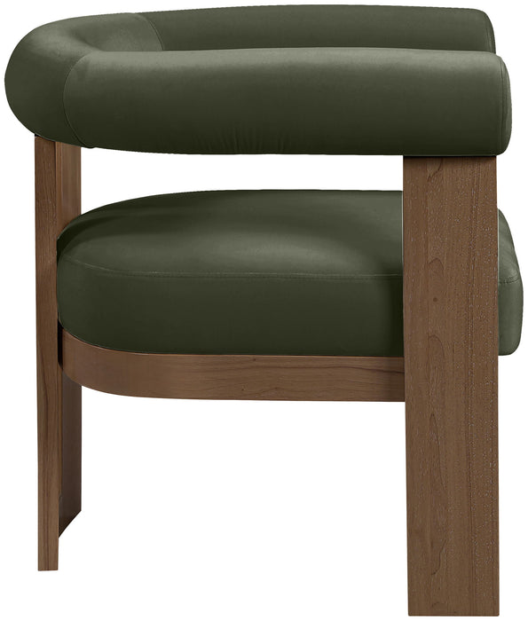 Arienzo - Performance Fabric Upholstered Accent Chair - Walnut Base