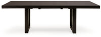 Neymorton - 7 Pc. - Rectangular Extension Table, 6 Side Chairs - Dark Grayish Brown - Stylish Home Furniture
