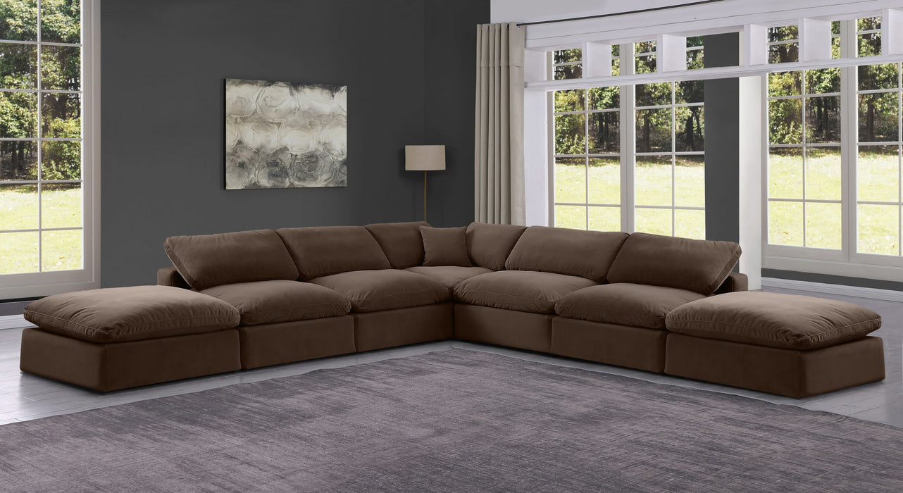 Comfy - 7 Piece Velvet Modular Corner Sectional