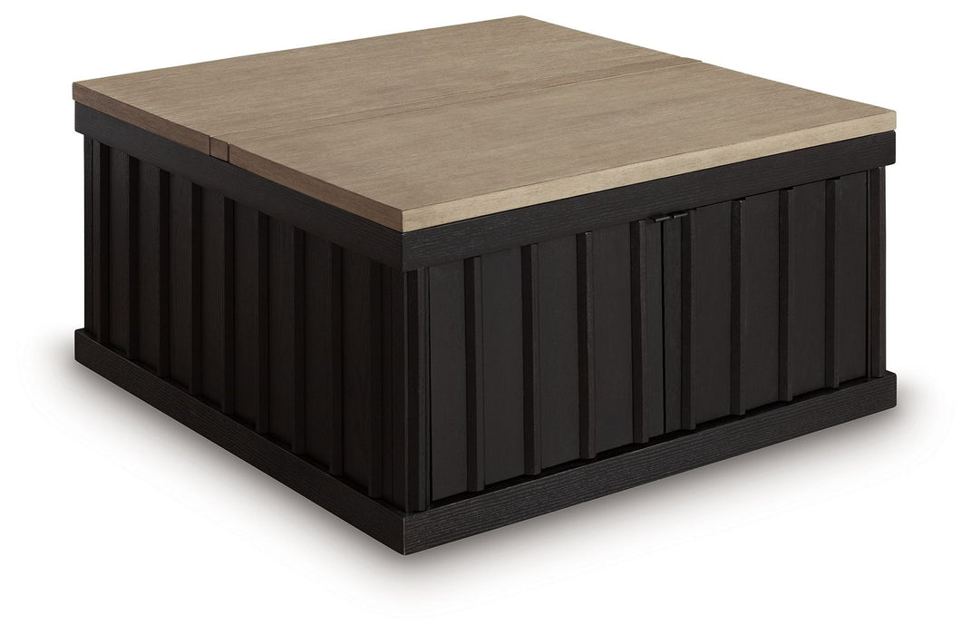 Rylandyn - Lift Top Cocktail Table - Black / Light Brown - Stylish Home Furniture
