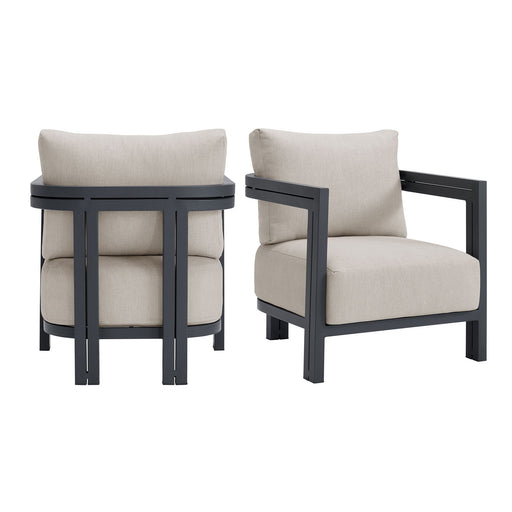 Playa - Chair (Set of 2) - Dark Gray / Beige - Stylish Home Furniture