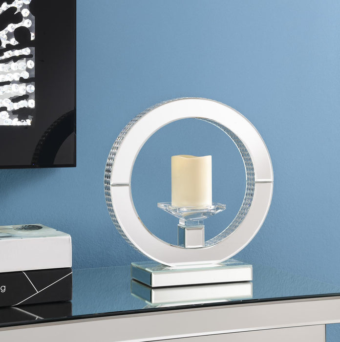 A4010 - Candle Holder (Set of 2) - Pearl Silver