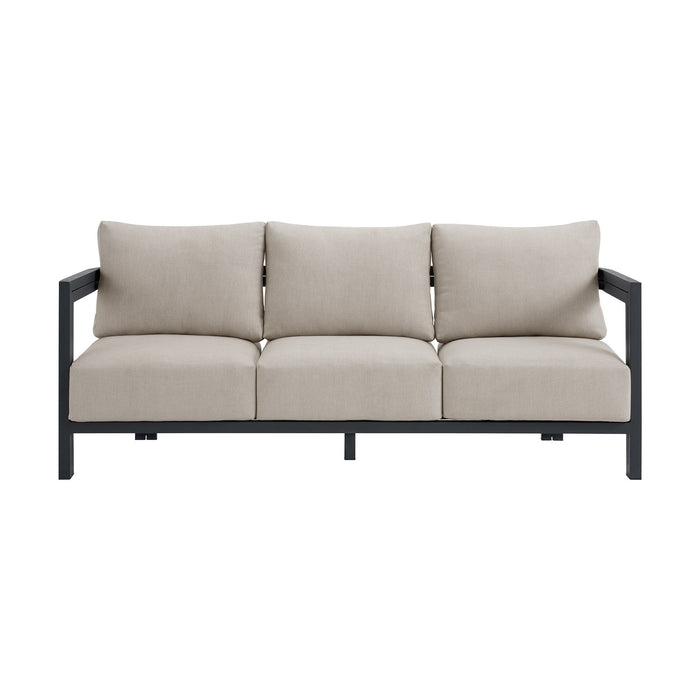 Playa - Sofa With 2 Pillows - Dark Gray / Beige - Stylish Home Furniture