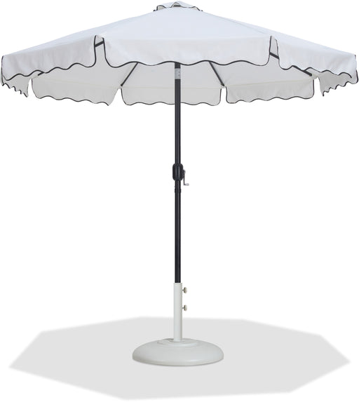 Amalfi - Patio Umbrella - White Base / Black Pole
