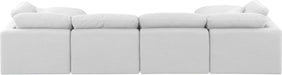 Indulge - Linen 6 Piece Modular Double Chaise Sectional - White - Stylish Home Furniture