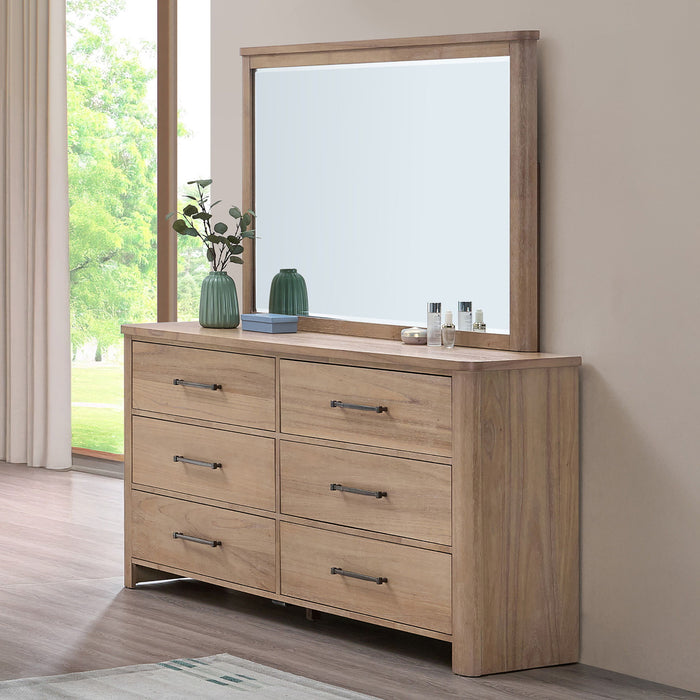 Anika - Mirror - Natural / Brown - Stylish Home Furniture