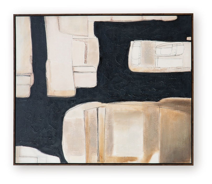 Feyville - Wall Art - Black / Brown / Cream - Stylish Home Furniture