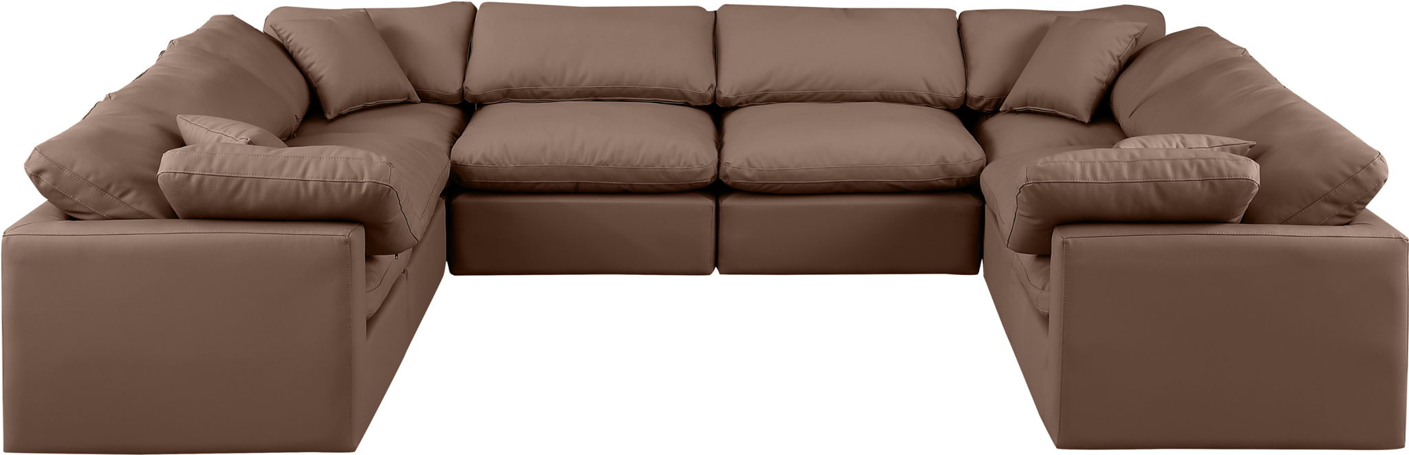 Indulge - Faux Leather 8 Piece Modular Sectional - Stylish Home Furniture