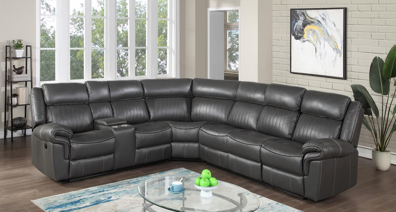 U21 - 3 Piece Power Reclining Sectional With Screen - Black