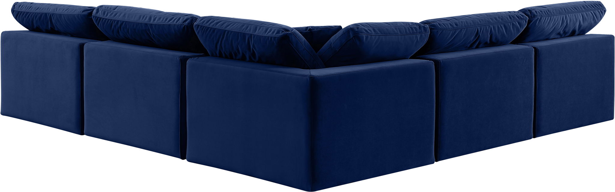 Comfy - 5 Piece Velvet Modular Corner Armless Sectional