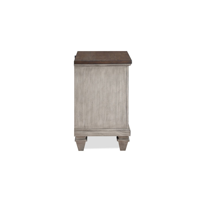 Mariana - Nightstand With USB - Vintage Creme