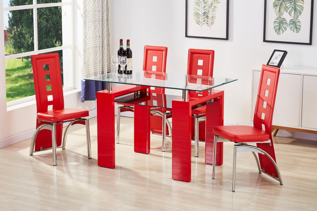 D309 - Chairs (Set of 4) - Red