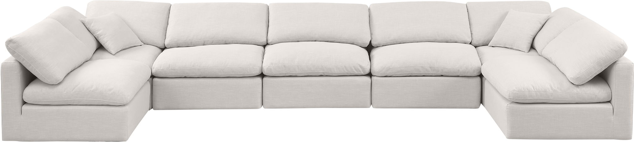 Indulge - Linen 7 Piece Modular U-Shaped Sectional - Stylish Home Furniture