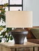 Dolanham - Metal Table Lamp - Distressed Brown - Stylish Home Furniture